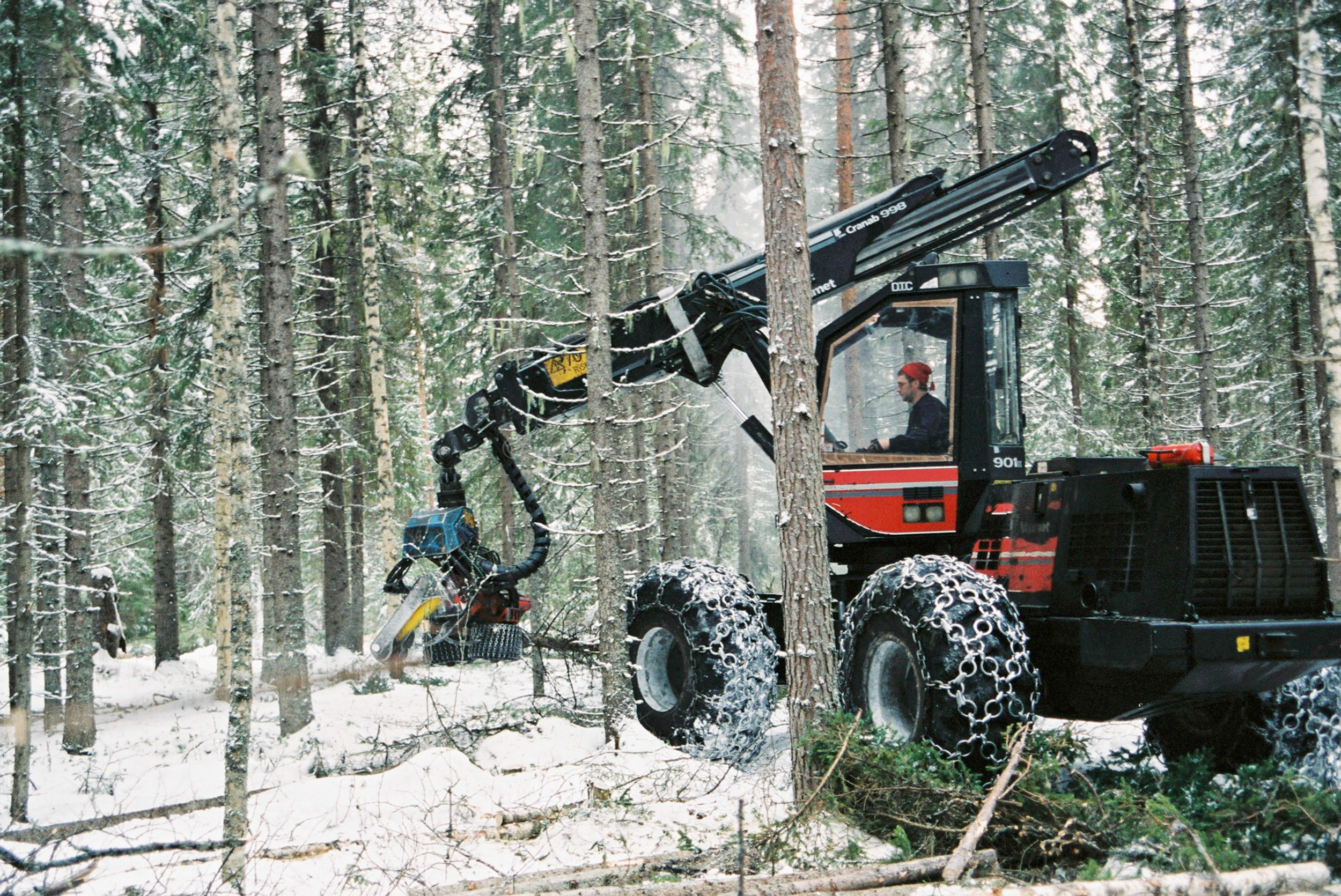 JE0400_028, Gallring med skördare Valmet 901, Jonas Engström