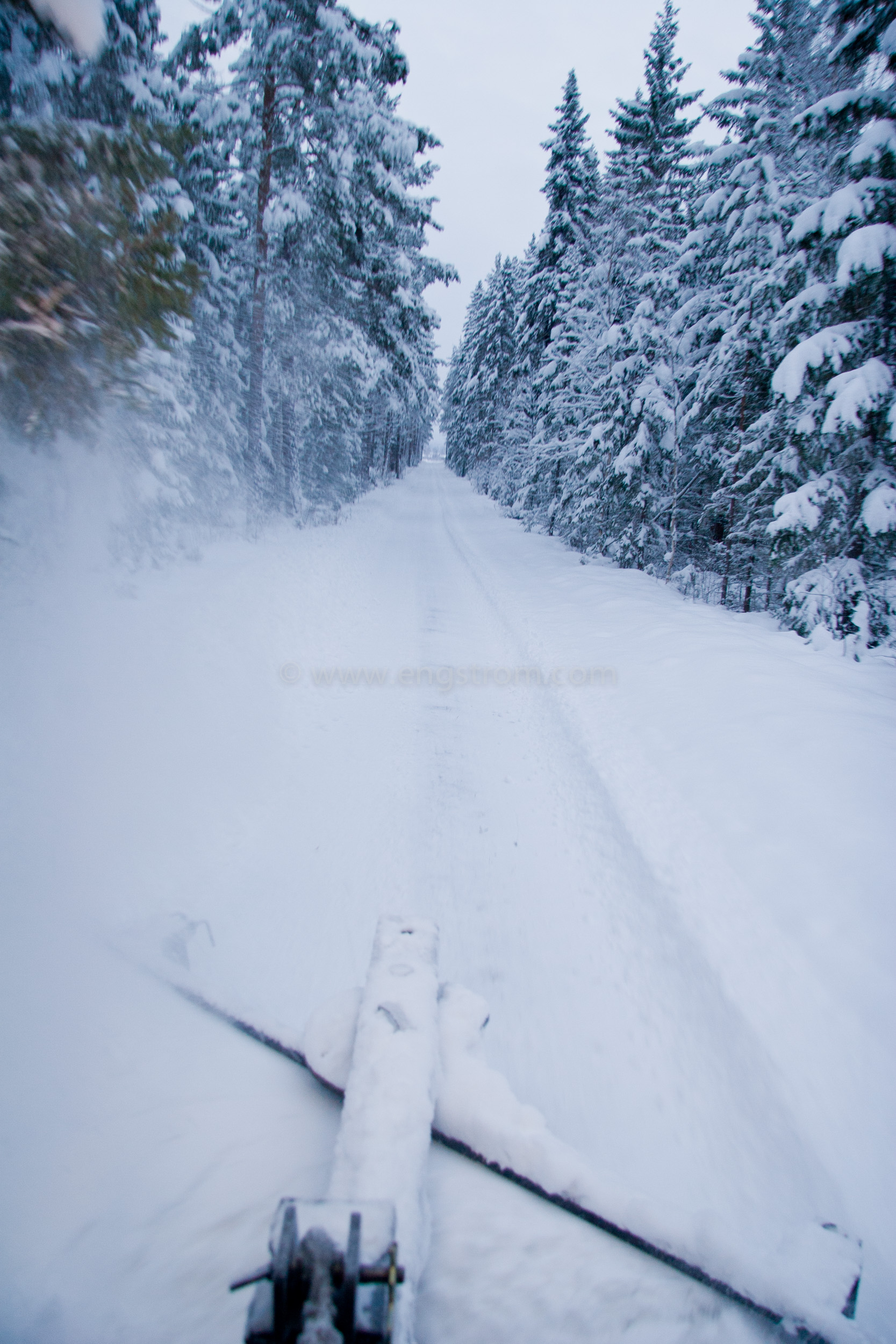 JE_8655, Snöplogning, snöröjning i skymning., Jonas Engström